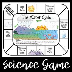 the water cycle board game is shown in black and white