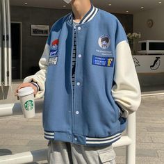 Baseball Jacket Outfit Men, Vintage Baseball Jacket, Varsity Jacket Design, Baseball Jacket Outfit, Varsity Jacket Outfit, Baseball Jacket Men, Edgy Streetwear, Women's Windbreaker, Varsity Jacket Men