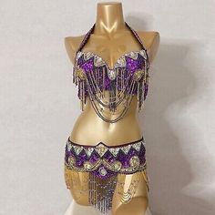 ad eBay - Seuqins Beaded Samba RAVE Party Carnival Belly Dance Costume (Bra Belt) Purple - Buy Now, click the link (eBay) Costume Bra, Rave Party, Belly Dance Costume, Dance Costume, Brands Outlet, Belly Dance, Dance Costumes, Samba, Dance Wear