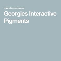 the cover of a book with text that reads, george's interactive pigments