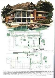 an old house is shown with plans for it