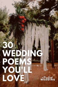 a wedding ceremony with the words 30 wedding vows you'll love