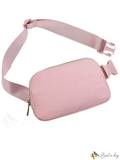 BirdinBag - Stylish Zipper Fanny Pack: Perfect Mothers Day Gift Versatile Pink Bag With Zipper Pouch, Pink Travel Belt Bag With Zipper Pouch, Pink Belt Bag With Zipper Pouch For Travel, Pink Belt Bag With Zipper Pocket, Trendy Pink Belt Bag With Zipper Pocket, Functional Pink Bag With Zipper Pouch, Daily Use Pink Belt Bag With Zipper Pouch, Pink Belt Bag With Zipper For Daily Use, Trendy Pink Belt Bag With Pockets