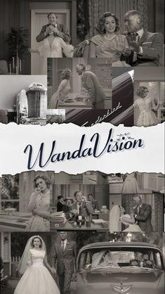 an old photo collage with the words vandalvision on it