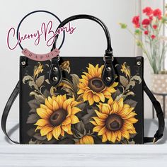 Step into the sunshine with our Radiant Sunflower Leather Tote Bag - a burst of color and style that captures the warmth of a bright yellow sunflower in every detail. This lively leather tote bag, adorned with a captivating floral pattern, isn't just an accessory; it's a celebration of joy and individuality. Key Features: Sunny Selection: Available in 3 sizes - Small, Medium, or Large - our Women's Handbag lets you choose the perfect companion for your daily adventures. Glowing Comfort: Feel the Everyday Yellow Floral Print Bags, Yellow Floral Print Everyday Bag, Everyday Sunflower Design Tote Bag, Everyday Sunflower Tote Bag, Yellow Floral Print Bag For Daily Use, Yellow Floral Print Bags For Daily Use, Rectangular Sunflower Print Bag For Everyday, Rectangular Everyday Bag With Sunflower Print, Everyday Rectangular Bag With Sunflower Print