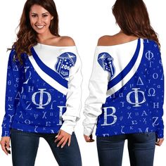 AIO Pride African Women'S Off Shoulder Sweatshirt - Zeta Phi Beta All of our Off Shoulder Sweatshirts are custom-made-to-order and handcrafted to the highest quality standards. Each sweater is constructed from a premium woven polyester that is ultra-soft and incredibly comfortable. Features a specialty high definition heat-dye application that ensures long lasting color vibrancy even after machine washing. Fabric is durable and resistant to wrinkles, shrinking and mildew. Finished with elasticat Custom Print Long Sleeve College Tops, Custom Print Long Sleeve Top For College, Off Shoulder Sweatshirt, Zeta Phi Beta, Greek Clothing, Off Shoulder Sweater, Black Queen, African Women, Polished Look