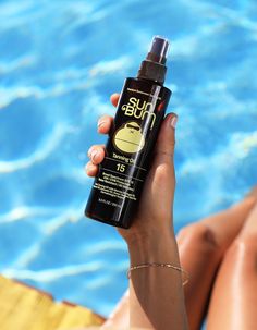 Sun Bum SPF 15 Tanning Oil. Broad Spectrum SPF 15 UVA/UVB Protecting Dark Tanning Oil enriched with Marula Oil, Argan Oil, Coconut Oil, Avocado Oil, Green Tea Butter and Aloe Vera. 9 fl. oz. Cruelty free, vegan, gluten free, color safe, paraben free. Made in USA. Sun Bum Browning Lotion, Coconut Oil For Tanning, Tanning Ideas, Tanning Schedule, Browning Lotion, Tan Oil, Surfer Aesthetic, Healthy Book