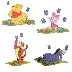 four winnie the pooh cross stitch patterns