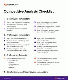 the competitive checklist is shown in purple