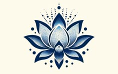 a blue lotus flower on a white background