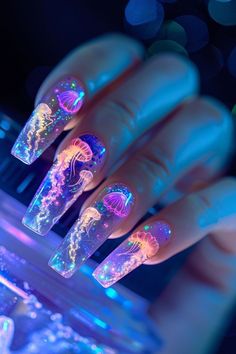 Lost Lands Nails, Rain Nails, Acrylic Nail Designs Classy, Followers On Tiktok, Fancy Nail Art, Million Followers, Dope Nail Designs