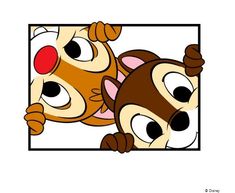 an image of two cartoon animals with big eyes and one is holding the other's head