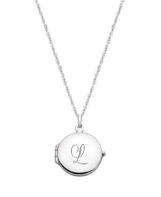 This classic round locket is a timeless piece, made of the highest quality materials. Strung onto a shimmering fine chain with extendable sizes, this necklace is a lasting addition to her jewelry collection. Round Locket, Engraved Initials, Big Kid, Timeless Pieces, Big Kids, Locket, Jewelry Collection, Initials, Sterling Silver