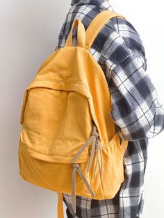 Bag For Love - Minimalist Knot Decor Large Capacity Backpack - Women Backpacks Product Description Color Yellow Strap Type Adjustable Pattern Type Plain Style Preppy Bag Size Large Quantity 1 piece Type Functional Backpack Composition 100% Nylon Material Nylon Size Chart INCH CM Size Bag Width Bag Height Bag Length Strap Length one-size 4.7 14.6 11 29.5 Size Bag Width Bag Height Bag Length Strap Length one-size 12 37 28 75 Similar Products h2 { text-align: center; } .red-box { width: 100%; displ Casual Solid Softback Backpack, Casual Solid Color Backpack For Daily Use, Casual Yellow Backpack For Daily Use, Casual Yellow Backpack, Everyday Casual Backpack, Casual Solid Color Everyday Backpack, Casual Everyday Solid Color Backpack, Casual Solid Backpack With Adjustable Strap, Trendy Yellow Backpack For Everyday Use