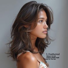 40 Gorgeous Medium Length Hairstyles for Thin Hair Shaped Medium Length Hair, Flowy Medium Length Hair, Lob Hair With Layers, Auburn Hair Color With Blue Eyes, Just Past Shoulder Length Hair With Layers, Layered Hair And Face Framing, Soft Romantic Haircut, Thick Hair With Layers Medium Length, Layered Wispy Haircut