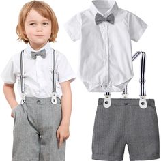 42760410726556|42760410759324|42760410792092|42760410857628 Boy Wedding Outfit, Baptism Birthday Party, Baby Boy Wedding Outfit, Wedding Outfit For Boys, Style Formal, Party Style, Collar Pattern, Party Fashion