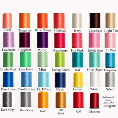 spools of thread with different colors and sizes for each type of sewing project