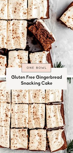 gluten - free gingerbread snack cake on a platter