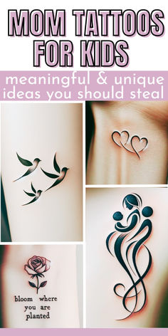 mom tattoos for kids are so cute and easy to draw