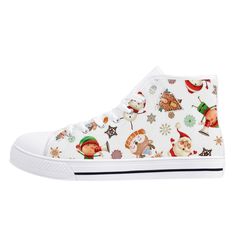 Step into the holiday spirit with our Christmas Fun Light Kid's High-Top Canvas Shoes! These delightful Converse-style sneakers are designed with festive prints featuring Santa Claus, elves, snowmen, and gingerbread houses--perfect for making every step feel like a Christmas celebration. These shoes are not only stylish but also lightweight, durable, and designed for all-day comfort, making them perfect for school, playdates, or holiday events. Whether you're searching for the perfect Christmas gift or a festive addition to your child's wardrobe, these shoes are sure to be a hit. Ideal for both boys and girls, they offer a fun, playful way to celebrate the holiday season. Don't wait--order your pair on Etsy today and make their holidays even more magical with these cheerful Christmas kicks Santa Claus Elves, Style Converse, Converse Style, Holiday Events, Christmas Celebration, Gingerbread Houses, Style Sneakers, The Perfect Christmas, Winter Shoes