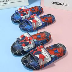 Introducing our Spiderman Graphic Printed Summer Slipper – a delightful fusion of comfort and charm. The animated graphics add a touch of personality to your summer footwear collection. Whether you're lounging by the pool or running errands, these slippers ensure your style stays on point. Step out in fashion-forward comfort. Specifications: Pattern Type: Cartoon Prints Season: Summer. Item Type: Slippers. Cartoon Style Sandals For Beach In Summer, Cartoon Style Sandals For Beach And Summer, Cartoon Style Summer Beach Sandals, Fun Vacation Slides, Cartoon Style Open Toe Beach Sandals, Non-slip Cartoon Sandals For Summer, Multicolor Non-slip Synthetic Slippers, Playful Non-slip Slip-on Slides, Playful Non-slip Synthetic Slides