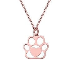 This beautiful necklace commemorates the pets in the family in a sweet and meaningful way. Pets are one of the family members and have important meanings for everyone in the family. If you are a pet lover, then this necklace will be very suitable for you. The middle of the paw is a love heart. The name of the pet can be customized on the love heart, so that the pet can be with you all the time! Paw Print Pendant Necklace For Gifts, Paw Print Pendant Necklace Gift, Paw Print Pendant Necklace For Gift, Pendant Necklace With Paw Print For Gift, Round Pendant Necklace With Paw Print For Gift, Paw Print Necklaces For Valentine's Day Gift, Valentine's Day Gift Necklaces With Paw Print, Necklace Length Guide, Puppy Party