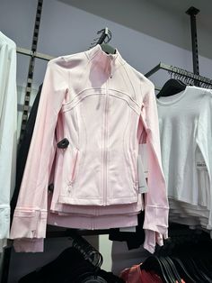 Lululemon define jacket Lululemon Nulu Jacket, Light Pink Lululemon Set, Nulu Define Jacket, Lulu Pink Define Jacket, Scuba Jacket Lululemon, Lulu Lemon Pink Jacket, Lululemon Zip Up Jacket Outfit, Coquette Lululemon Outfits, Lululemon Zip Up