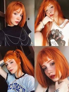 Orange Hair Colors, Paprika Hair Color, Orange Hair Color Ideas, Short Copper Hair, Orange Hair Color, Best Haircuts For Women, Dreamy Hair, Cheveux Oranges, Hair Color Orange