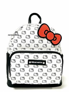 Sanrio Hello Kitty Mini 10" Faux Leather Backpack Purse Lady Carry All Travel Bag Backpack With Adjustable Straps To Fit All Backpack Is 10"- 11" Height  8" Width 5" Depth 100% Authentic And Sanrio Licensed Great For A Gift New With All Original Tags Hello Kitty Purse, Faux Leather Backpack, Leather Backpack Purse, Backpack Purse, Sling Bag, Small Bags, Travel Bag, Backpack Bags, Leather Backpack