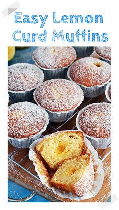 the cover of easy lemon curd muffins