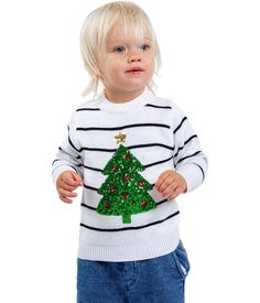 Looking for an ugly Christmas sweater that's both festive and stylish? We all want what's best for baby, so try this Baby White Striped Tree sweater. Sure, they'll grow out of it by the time Easter comes, but it's right on trend with the chic black stripes. It's also got everything you need from the perfect Christmas scene - the lowly Christmas tree motif with a star on top. This bad boy can come out year after year for siblings, friends or any other baby who knows how to dress to impress at Chr Christmas Tree Tumblr, Christmas Tree Drawing, Holiday Clothing, Tipsy Elves, Tree Sweater, Ugly Christmas Sweaters, Ribbon On Christmas Tree, Baby Christmas Outfit, Baby Christmas