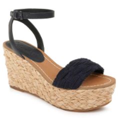 Step Into Summer Style With The Splendid Women's Marlene Wedge Sandal In A Chic Nvyfab Color. These Sandals Feature A Stylish Wedge Heel That Adds Height Without Sacrificing Comfort, Making Them Perfect For All-Day Wear. The Soft Fabric Straps Provide A Secure Fit, While The Cushioned Footbed Ensures Support With Every Step. Whether You're Strolling Along The Beach Or Enjoying A Night Out, The Marlene Wedge Sandal Will Elevate Your Look With Effortless Elegance. Product Details Origin Imported S Espadrilles Style, Comfortable Wedges, American Fashion Designers, Graphic Tank Tops, Platform Wedge Sandals, Effortless Elegance, Dress For Short Women, Platform Wedge, Sandal Fashion