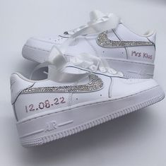 Hey, I found this really awesome Etsy listing at https://www.etsy.com/listing/1263798654/personalised-nike-air-force-1-white Wedding Tennis Shoes, Bride Sneakers, White Air Force Ones, Bling Nike Shoes, Air Force 1 White, Bridal Sneakers, Wedding Sneakers, Nike Shoe, Custom Bling