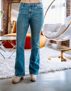 Product Details: FLARE LEG JEAN MIDRISE STRETCH DENIM RISE 10" / INSEAM 31" /  - BASED ON SIZE 26 56% COTTON / 21% RAYON / 14% MODAL / 7% POLY / 2% SPAN Vendor: Hidden JeansVendor Style #: HD3101-M   Don’t see your size? Reach out to us for additional assistance! Call us at (323) 526-0977 during our office hours 8:00AM Apartment Furniture, Flare Leg Jeans, Monday Friday, Model Height, Bell Bottom Jeans, Stretch Denim, Leg Jeans, Final Sale, Clogs