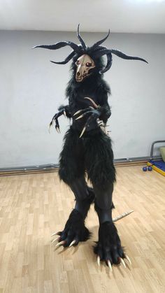 a person in a costume standing on the floor