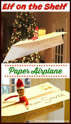 elf on the shelf paper airplane