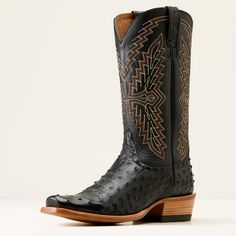 Black Boots Men, Ostrich Boots, Western Style Boots, The Arena, Ostrich Leather, Western Boot, Style Boots, Cowboy Boot, Western Cowboy Boots