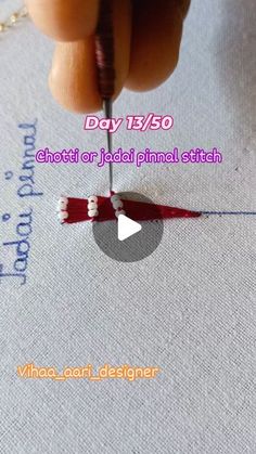 someone is doing something with needle and thread