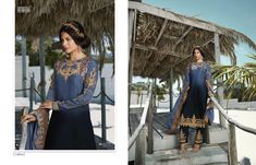 Fabric Details :- Top :- Satin Georgette with Sequence Embroidery Work & Hand Work Inner :- Heavy Dull Santoon Bottom :- Dull Santoon with Embroidery work & Hand Work Dupatta :- Heavy Rangoli Silk with Heavy Embroidery Work || 4 Side Jacquard Less Border Work :- Embroidery Work & Hand Work & Jacquard Less Border Style :- Trouser Pant Suits ( Salwar Kameez Suits ) Type :- Ready to Wear Wash :- First Time Dry Clean Kameez Length (top): - Max up to 45 " Inches ... if you want the shortest length, t Dupatta Dress, Heavy Dupatta, Pant Suits, Quality Dresses, Pakistani Designers, Shalwar Kameez, Straight Trousers, Star Dress, Embroidery Work