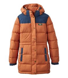 Our classic down parka, packed with heat-trapping, water-repelling 650-fill DownTek down for exceptional hood-to-hem coziness. Slightly Fitted. Center back length: Petite 30. 25", Regular 31. 75", Plus 33". Falls at thigh. Best with midweight layer. Piecing on yokes, collar, cuffs and hem: 100% nylon. Shell and lining: 100% recycled polyester. Machine wash and dry. Water Resistant: Yes Pockets: Two zippered hand pockets with snap closure; internal zippered chest pocket Insulation: Yes, 650-fill Very Cold, Down Parka, Sale Sale, Ll Bean, Petite Size, L L Bean, Outerwear Women, Auburn, Front Zipper