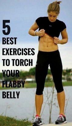 a woman standing on top of a skateboard with the words 5 best exercises to torch your