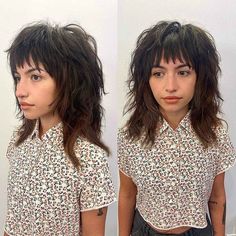 Wolf Cut With Bangs, A Wolf Cut, Medium Shag Haircuts, Long Shag Haircut, Shaggy Hair, Shag Haircuts, Shag Hairstyles, Midlength Haircuts