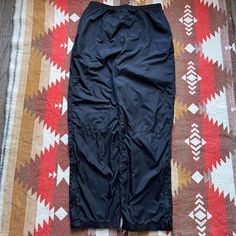 Solid condition, couple small errors, measurements pictured, waist can stretch or tie to fit a huge range of sizes Windbreaker Pants, Y2k Baggy, Mens Trousers, Mens Bottom, Bottoms Pants, Track Pants, Vintage Y2k, Mens Pants, Wide Leg