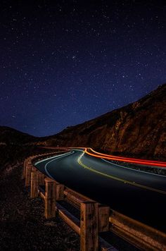 the Road Light Trail Photography, Light Streaks, Night Road, Empty Road, Motion Photography, Auto Retro, Beautiful Roads, Light Trails, Winding Road