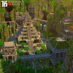 Jungle Building Minecraft, Jungle Kingdom Minecraft, Aztec Minecraft Build, Minecraft Jungle Temple Base, Mayan Minecraft, Minecraft Aztec Builds, Jungle City Minecraft, Minecraft Jungle Ruins, Minecraft Jungle Temple Ideas