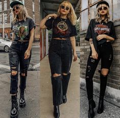 Rock Concert Outfit Ideas, Indie Rock Outfits, Band Shirt Outfits, Rock Concert Outfit, Concert Outfit Rock, T Shirt And Pants, Band Outfits, Casual College Outfits