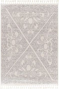 an intricately designed design in white and grey