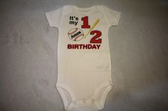 This makes an adorable half birthday outfit for your little slugger! Each design is customized with your boy's name on the baseball. The design is heat pressed onto the bodysuit. Red and white striped leg warmers can be included to complete an adorable outfit! We use Simple Joys by Carter's bodysuits, which are true to size. **LEAVE YOUR BOY'S NAME IN THE NOTE TO SELLER BOX AT CHECKOUT** Please message the seller with any questions or to request a custom order. Thank you! BODYSUIT SIZING: TwoTwo Half Birthday Baseball Theme, Half Way To 1st Baseball, Baseball Half Birthday, Half Birthday Cake Baseball, Half Time 6 Month Birthday, Half Birthday Baby Shirts, Half Birthday Shirt, Half Birthday Outfit, Striped Leg Warmers