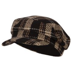 Stripe Herringbone Greek Captain Cap90% polyester and 10% wool.One size fits most.Lined inside, fitted closure and 3 inches deep crown.2 inches long bill.Adult/Unisex. Wool captain hat for those enjoying Greek sailor's fashion.Fall and Winter.7(W) X 10(L) X 3 1/2(H) inches.Thick, soft and warm material.Hand washable.Imported. Brown Military Style Cap, Military Style Brown Flat Cap, Brown Military Style Flat Cap, Vintage Herringbone Cap, Military Style Flat Cap For Outdoor, Captain Cap, Ivy Hat, Cabbie Hat, Newsboy Hat