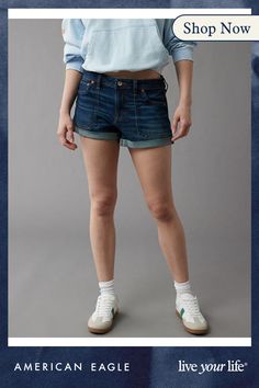 Soft, drapey denim/Elastic waist/Patch pockets/Dark wash/Cuffed hem/These shorts are Real Good: Made with the planet in mind & a promise to continue to do better. Dark Wash Recycled Denim Jean Shorts With Pockets, Dark Wash Jean Shorts With Pockets In Recycled Denim, Casual Jean Shorts From Recycled Denim, Casual Relaxed Fit Jean Shorts With Rolled Hem, Casual Medium Wash Rolled Hem Jean Shorts, Cotton Jean Shorts With Rolled Hem In Medium Wash, Medium Wash Denim Jean Shorts With Rolled Hem, Relaxed Fit Denim Jean Shorts With Rolled Hem, Casual Dark Wash Recycled Denim Jean Shorts